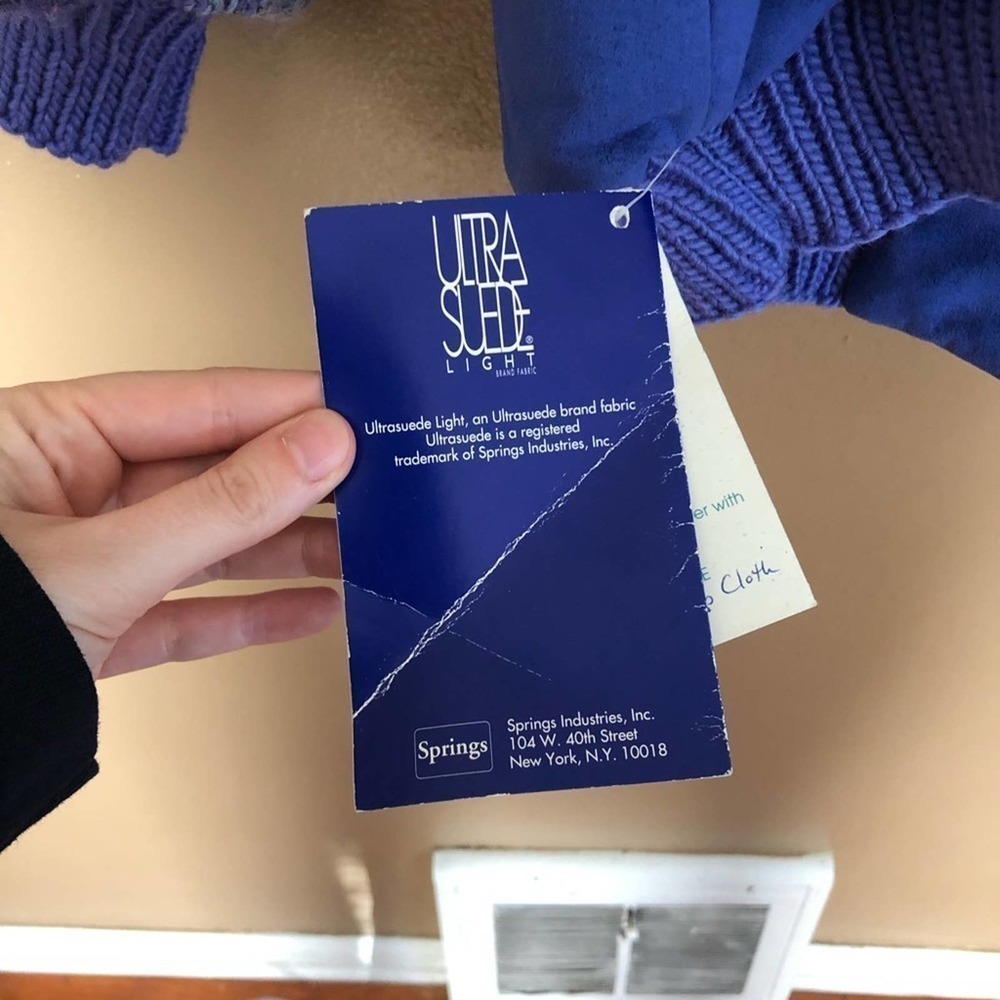 NWT Multi-Color Suede Coat with Feather Designs S… - image 10